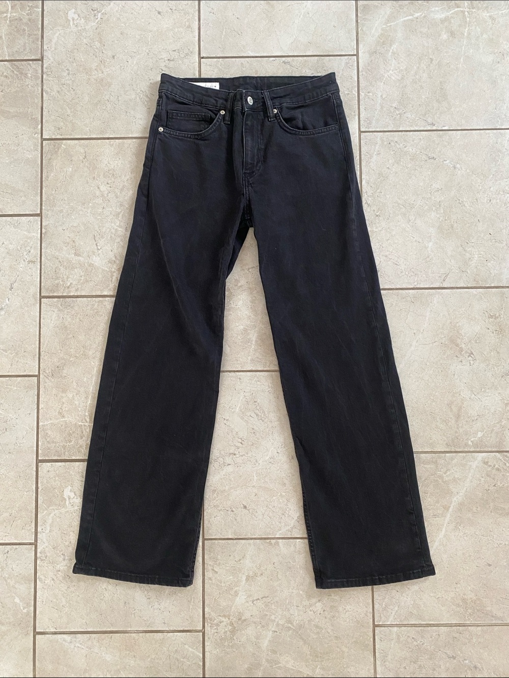 Zara Black Wide Leg Jeans 28W